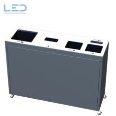 Recyclingstation, Wertstofftrenner, Multilith 4.1, Anthrazit, Schwarz