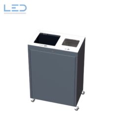Recyclingstation, Wertstoffbehälter Multilith 2.0 Kehricht und PET, Wertstofftrenner, recycle bin, trash, Cans