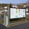 Leuchtkasten mit LED Hinterleuchtung für Gemeinde-Informationen, Karten, Farpläne und Mehr. Durch LED Hinterleuchtung werden Infos sichtbar
