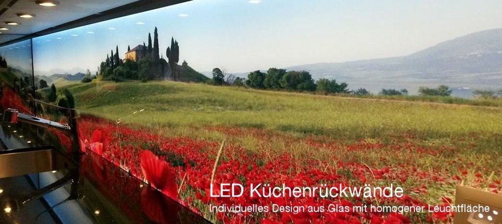 Bildergebnis für LED Küchenrückwand, Küchenbeleuchtung, Flachleuchte, Küchenwand Beleuchtet, Hinterleuchtete Küchenrückwand, LED Beleuchtung