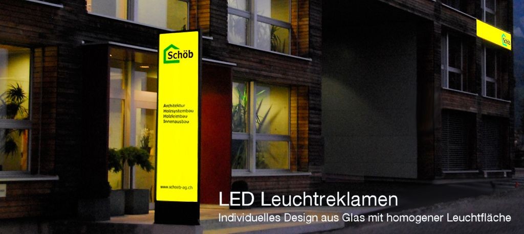 Bildergebnis für LED Leuchtreklame Schöb, Leuchtkasten