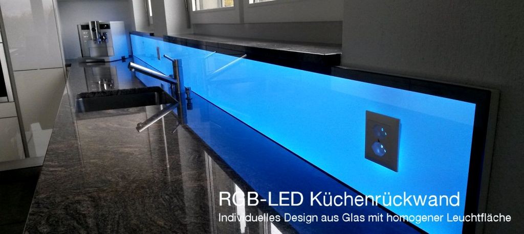 Bildergebnis für RGB-LED Küchenrückwand, LED Küchenrückwand, Küchenbeleuchtung, Flachleuchte, Küchenwand Beleuchtet, Hinterleuchtete Küchenrückwand, LED Beleuchtung