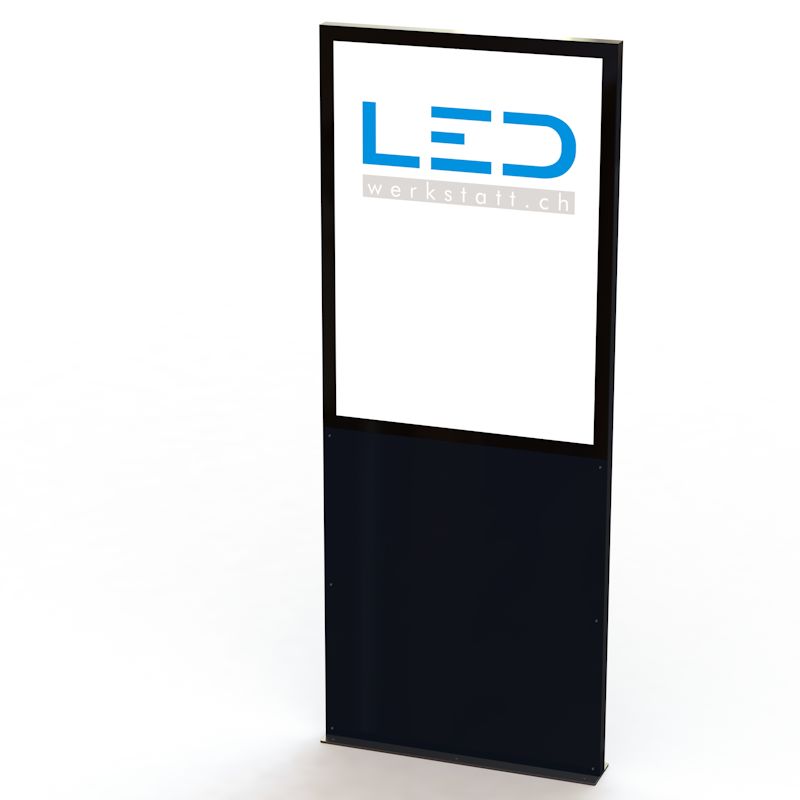PY-15086-0 Stele RAL9005 Leuchtreklame, Leuchtwerbung, LED-Pylonen, LED-Stelen, Firmenbeschriftung