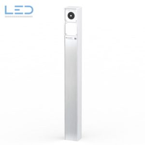 TS-B Steckdosensäule mit Sonnerie Klingel, Steckdosensockel, Elektrosockel, ESOCKET 350, prise de courant, outdoor socket, Schweizer Gartenstekdose in Edelstahl, prises de jardin, Steckdodensäule