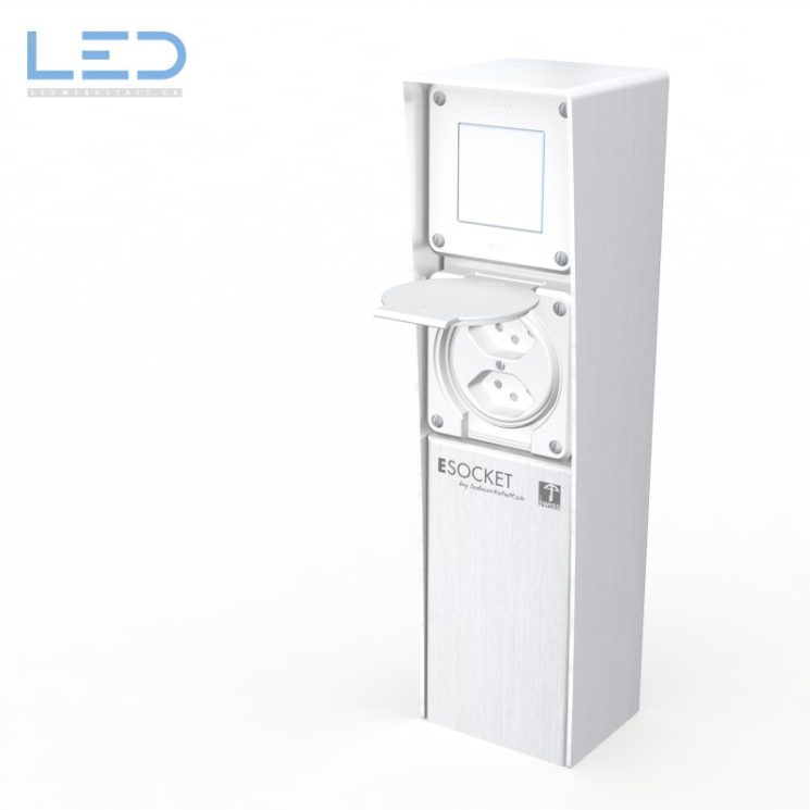 ESOCKET 350-F Color Anschlusssäule aus Edelstahl IP54 Feller NEVO