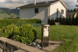 Steckdosensäule ESocket 350, Energiesäule, Stromsäule, Gartensteckdose, Steckdosensockel, Feller, T13, T25, T15, T23, Schuko