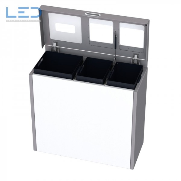 Recyclingstation, Wertstoffbehälter, PET, Alu, 110l, 35l, 60l, Trennbehälter, 3 fach, Recycling Bins