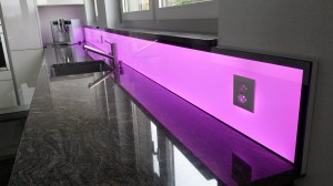LED Küchenpannel RGB W, light wall, beleuchtete Küchenrückwand, kitchen splashback led