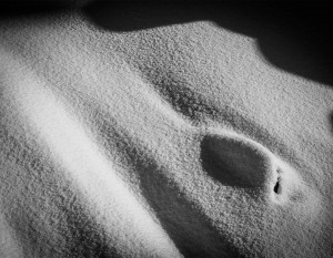 Schnee Bild im Wallis, Hinterleuchtete Bilderrahmen