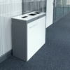 Multilith ™ Recyclingstation Swisslife, Recyclingbox, Entsorgungsstation, Abfalltrenner, Abfallbox, Recycling Büro, 110 liter, Swissmade, Comodo, landscape furniture, public waste bins, Poubelle Recyclage