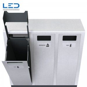 Recyclingstation, Abfalltrenner W3 für Ihren Aussenraum, W3-Abfalltrenner, Wertstoffbehälter, Abfalltrennung Outdoor, Draussen