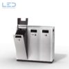 Wertstofftrennbehälter W3, Recycling Station, Recyclingstation, Wertstoffbehälter W3, Abfalltrennbehälter, Abfallbehälter für PET, Abfall, Alu und Ascher, Swissmade, Public Waste bins, Poubelle Recyclage, Abfallbehälter