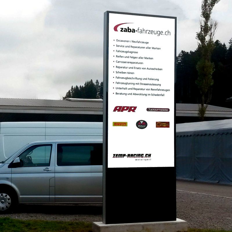 Bildergebnis für Zaba-Fahrzeuge LED Stele, Pylone, Leuchtreklame