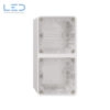 NAP-Gehäuseunterteil-NEVO-2×1 weiss mit Dichtung 187×87x52mm, RAL 9010, Elektromaterial, E-Nr 284011000, EAN-Nr 7613175334493