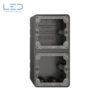 NAP-Gehäuseunterteil NEVO 2×1 schwarz mit Dichtung 3×M20 187×87x52mm, E-Nr 284011050, EAN-Nr 7613175334066, Elektromaterial