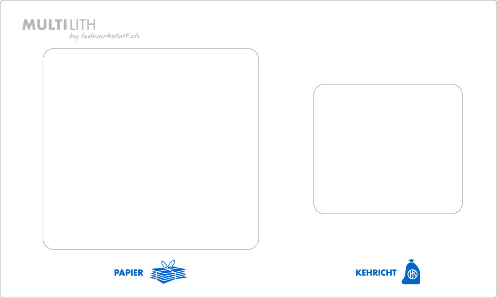 ESG Glas, Abdeckung zu Multilith 2.0, Papier, Abfall, Recyclingstation