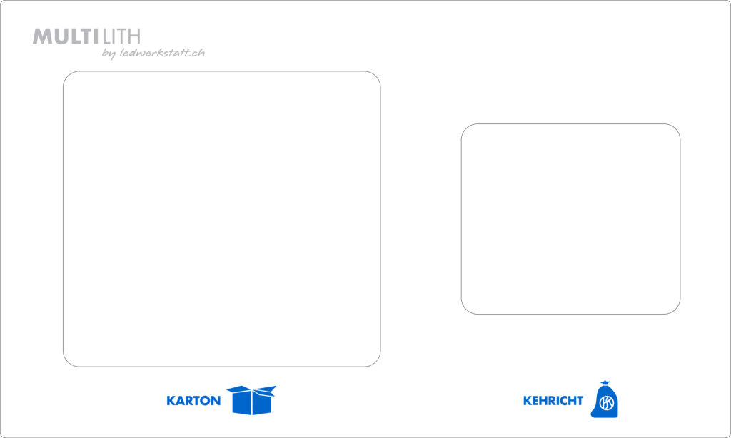ESG Glas, Abdeckung zu Multilith 2.0, Karton, Abfall, Recyclingstation