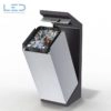 Kehricht Recyclingbehälter mit 110 l Volumen, modulare Recyclingbox, Abfallbehälter, Wertstoffbehälter aus Edelstahl, Swissmade