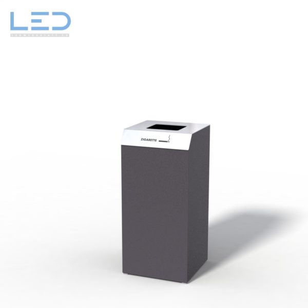 Recyclingstation C1-Bin, Design Abfallbehälter, Wertstoffbehälter, Waste Bin, Abfalltrenner, 110l, Edelstahl, Schwarz, DB703, Recycling Station, Büro, Innen, Drinnen, Innenraum, Entsorgung, waste management