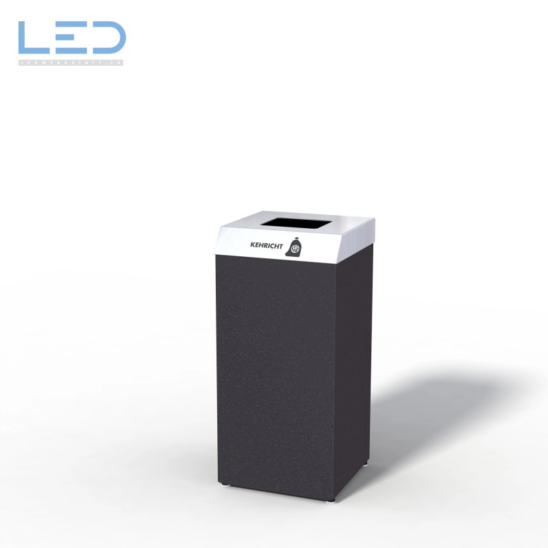 Recyclingstation CC-Bin, Wertstoffbehälter, Büro, Office, Black, Schwarz, Abfallbehälter, PET, Abfall, Alu