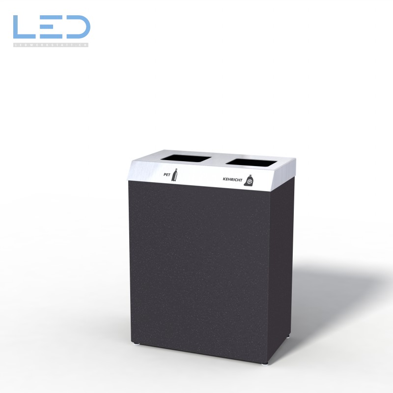 recycle bin Recyclingstation CC-Bin, Wertstoffbehälter, Büro, Office, Black, Schwarz, Abfallbehälter, PET, Abfall, Alu