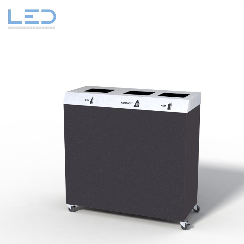 recycle bin, Recyclingstation CC-Bin, Wertstoffbehälter, Büro, Office, Black, Schwarz, Abfallbehälter, PET, Abfall, Alu