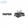 Papier Symbol, Signet Beschriftung Recyclingstation