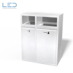 Edelstahl, Wertstoffbehälter, Recyclingstation, Recycling Station Gsastro, Abfallbehälter, PET Recycling Station, Recyclingbehälter, Abfalltrennung, Gastro, Restaurant, Kantine, Abfalleimer, Public Waste Bin, poubelle recyclage