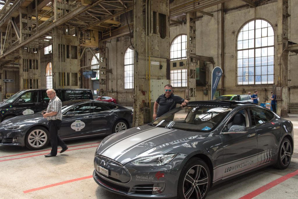 Wave Trophy 2018 Start in Winterthur, Elektro Rally, E-Mobility, Ladesäule, Ladestation