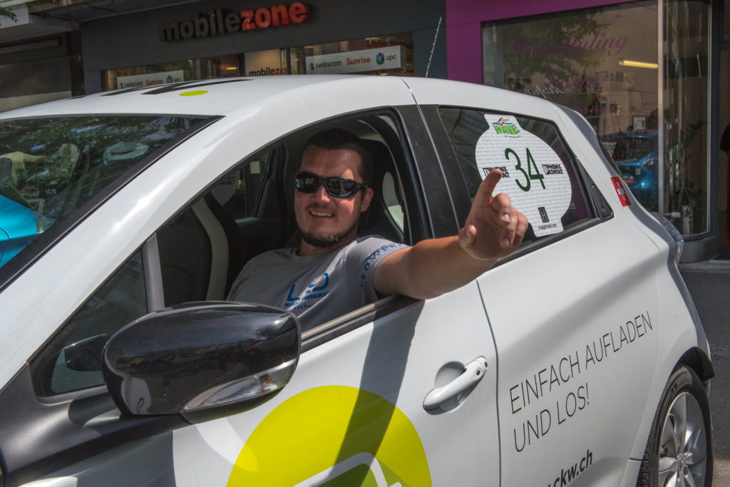 Wave Trophy 2018, Elektro Rally, Peter im Renault Zoe der CKW