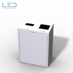 Multilith 2.0 RAL7035 Recyclingstation in Lichtgrau RAL7035, Recycling Station für Büro, Schule, öffentliche Einrichtungen, Abfall Mobiliar;