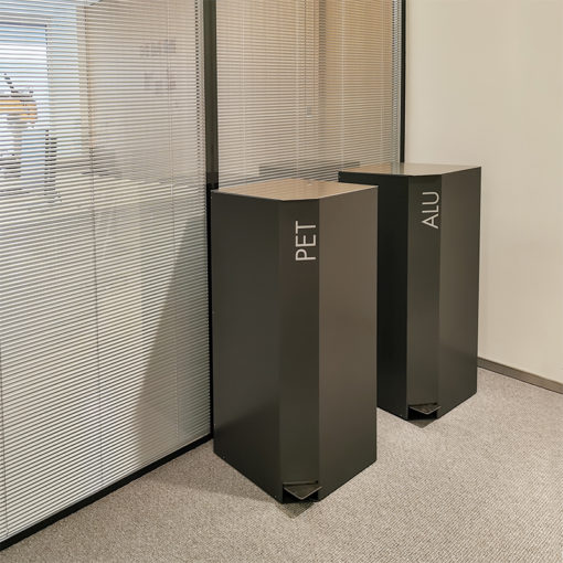 P-Bin Recyclingstation für KMU und Private, 110 Liter PET, Kehricht, Alu, Kunststoff, Metall