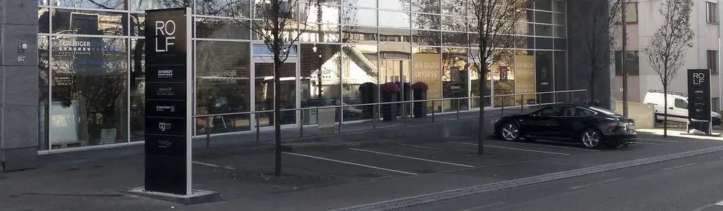Rolf Schubiger Küchen AG St. Gallen LED Leuchtkasten, Leuchtreklame, Totem, landscape furniture