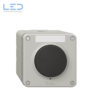 NAP-Sonnerie-Drucktaster NEVO Lichtgrau, Namensschild, 16A 230 VAC, Steckklemmen, E-Nr 366111040, EAN-Nr 7613175356754, Elektromaterial