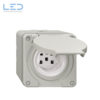 NAP-Steckdose NEVO T25 lichtgrau, E-Nr 646011040, EAN-Nr 7613175332994, Feller Nevo, Elektromaterial, Swissmade