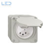 NAP-Steckdose NEVO 2×T13 lichtgrau, E-Nr 644021040, EAN-Nr 7613175336107