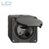NAP-Steckdose NEVO 2×T13 schwarz, E-Nr 644021050, EAN-Nr 7613175336060