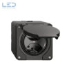 NAP-Steckdose NEVO 2×T13 schwarz, E-Nr 644021050, EAN-Nr 7613175336060