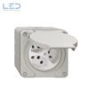 NAP-Steckdose NEVO 3×T23 lichtgrau, E-Nr 644061040, EAN-Nr 7613175339061, Feller Nevo, T23, Elektromaterial, Swissmade
