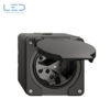 NAP-Steckdose NEVO 3×T23 schwarz, E-Nr 644061050, EAN-Nr 7613175339023, Feller Nevo, Elektromaterial, Swissmade