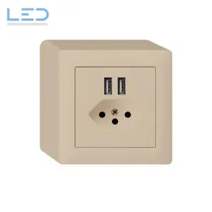 Kallysto AP Steckdose T13 Beige mit 2 USB Plätzen, Hager Kallysto AP, E-Nr 960931913, EAN-Nr 7611919486392, WH53820307Q, Swiss Made, Elektromaterial