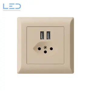 Hager Kallysto Line T13+ 2xUSB, UP Ladesteckdose Beige, EAN-Nr 7611919486033, E-Nr 960930018, WH55820307C, Swiss Made, Elektromaterial