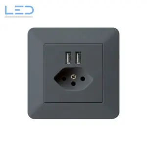 Hager Kallysto Trend T13+USB Anthrazit, UP Ladesteckdose, E-Nr 960930248, EAN-Nr 7611919486071, WH56820304C, Swiss Made, Elektromaterial