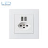Hager Kallysto PRO T13+USB Weiss, UP Ladesteckdose, E-Nr 960930408, EAN-Nr 7611919486118, WH57820300C, Swiss Made, Elektromaterial, EM