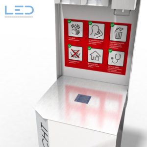 Health Care Bin 110 Liter mit Fusspedal und UVC LED zur Desinfektion des Innenraums, Hygienestation für COVID-19 und Bakterien, Swissmade