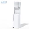 Hygienestation P-BIN, berührungsloser Abfallbehälter 110 Liter mit Fusspedal und Soft close, Desinfektionssäule für COVID-19, Swiss Made