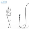 Wand Halterung Typ 2, Steckerparkplatz Wandmontage, Ladekabel sicher aufbewahren, Wandmontage, E-Mobility Typ 2 Stecker Halterung