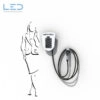 Wandhalterung Typ 2, Steckerparkplatz Wandmontage, Ladekabel sicher aufbewahren, Wandmontage, E-Mobility Typ 2 Stecker Halterung