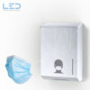 Schutzmaskenspender Pro Inox bis 250 Masken, Face Mask Dispenser, Schutz-Masken, Covid 19, Mask2go, Masken Spender, distributeur de masques