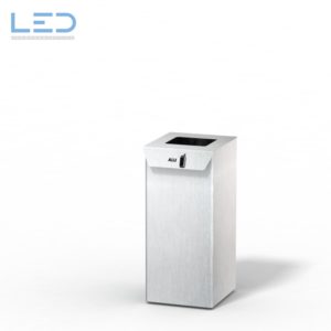 Slider 60l ALU-Behälter, Wertstoffbehälter aus Edelstahl 1.4301 für Private und KMU's, Design Recyclingbehälter, Recycling Box Swiss Made